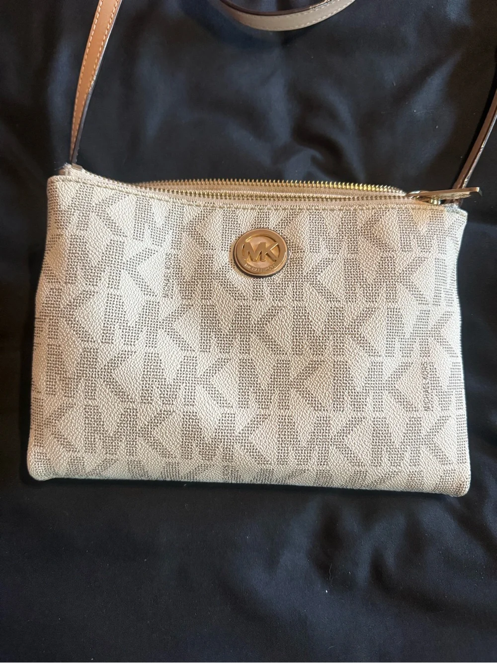Michael Kors Neutral Logo Crossbody with Card Case